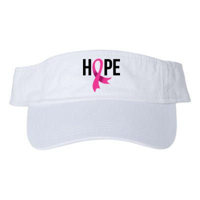 Hope Ribbon Breast Cancer Awareness Month Valucap Bio-Washed Visor