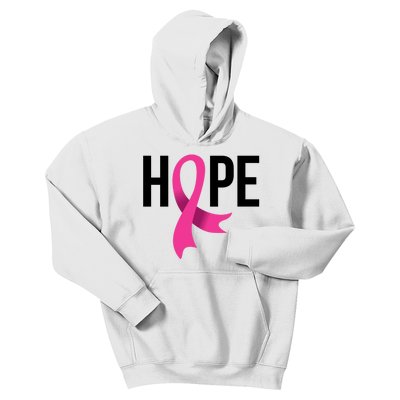 Hope Ribbon Breast Cancer Awareness Month Kids Hoodie