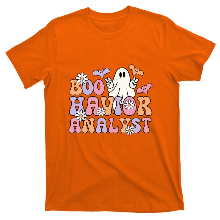 Halloween Retro Boo ABA Therapist BCBA Behavior Analyst T-Shirt