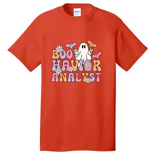 Halloween Retro Boo ABA Therapist BCBA Behavior Analyst Tall T-Shirt