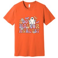 Halloween Retro Boo ABA Therapist BCBA Behavior Analyst Premium T-Shirt