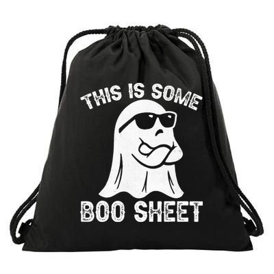 Halloween Retro Boo Ghost This Is Some Boo Sheet Drawstring Bag