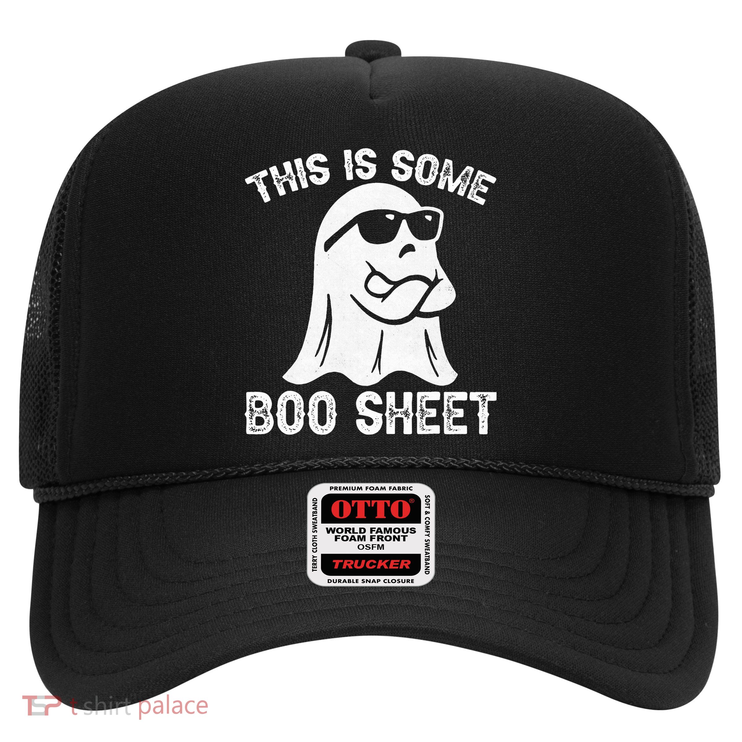 Halloween Retro Boo Ghost This Is Some Boo Sheet Trucker Hat