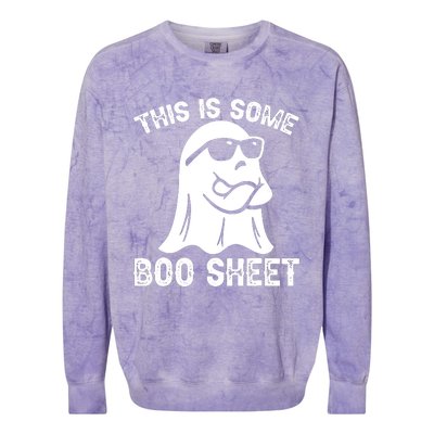 Halloween Retro Boo Ghost This Is Some Boo Sheet Colorblast Crewneck Sweatshirt