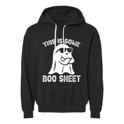 Halloween Retro Boo Ghost This Is Some Boo Sheet Garment-Dyed Fleece Hoodie