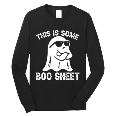 Halloween Retro Boo Ghost This Is Some Boo Sheet Long Sleeve Shirt