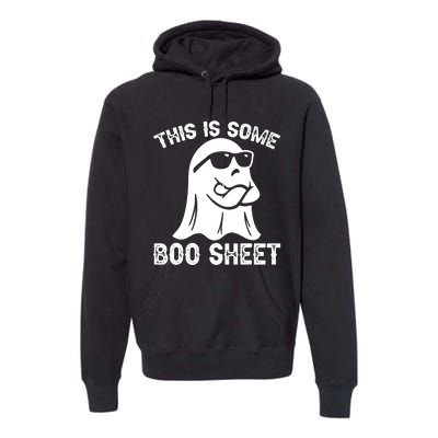 Halloween Retro Boo Ghost This Is Some Boo Sheet Premium Hoodie