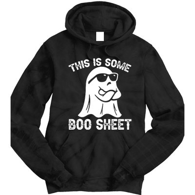 Halloween Retro Boo Ghost This Is Some Boo Sheet Tie Dye Hoodie