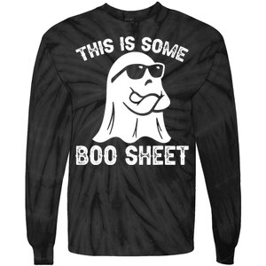 Halloween Retro Boo Ghost This Is Some Boo Sheet Tie-Dye Long Sleeve Shirt