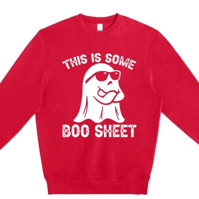 Halloween Retro Boo Ghost This Is Some Boo Sheet Premium Crewneck Sweatshirt