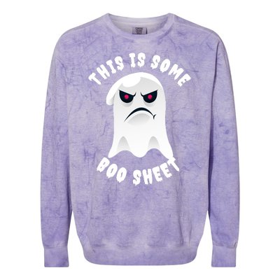 Halloween Retro Boo Ghost This Is Some Boo Sheet Colorblast Crewneck Sweatshirt