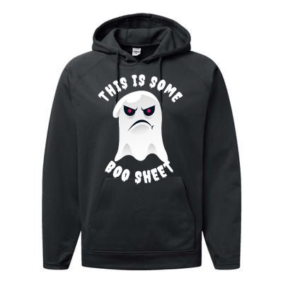 Halloween Retro Boo Ghost This Is Some Boo Sheet Performance Fleece Hoodie