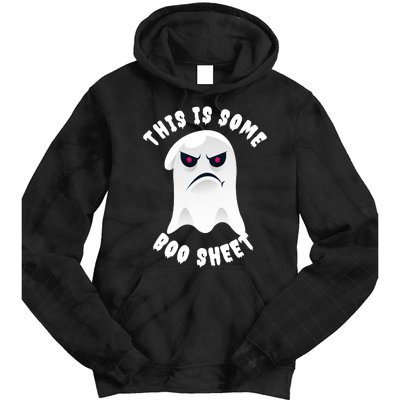 Halloween Retro Boo Ghost This Is Some Boo Sheet Tie Dye Hoodie