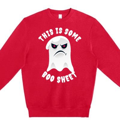 Halloween Retro Boo Ghost This Is Some Boo Sheet Premium Crewneck Sweatshirt