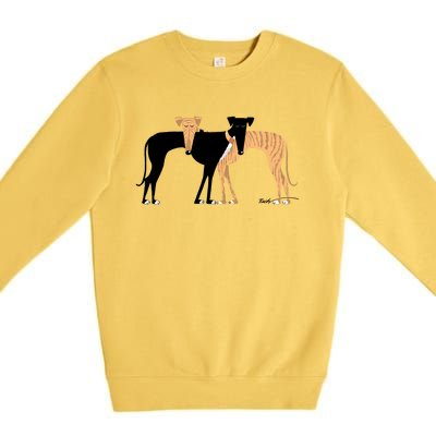 Head Rest Brindle Hound Premium Crewneck Sweatshirt