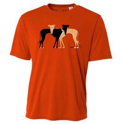 Head Rest Brindle Hound Cooling Performance Crew T-Shirt