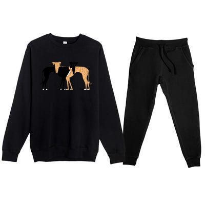 Head Rest Brindle Hound Premium Crewneck Sweatsuit Set