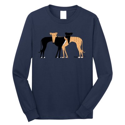 Head Rest Brindle Hound Long Sleeve Shirt