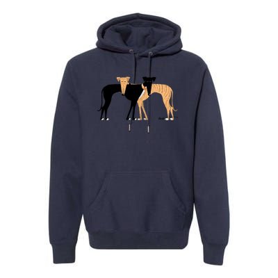 Head Rest Brindle Hound Premium Hoodie