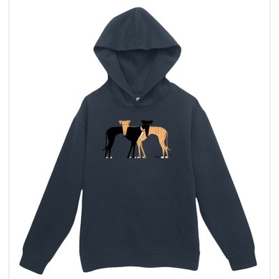 Head Rest Brindle Hound Urban Pullover Hoodie