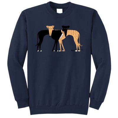 Head Rest Brindle Hound Tall Sweatshirt