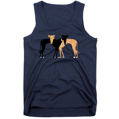 Head Rest Brindle Hound Tank Top