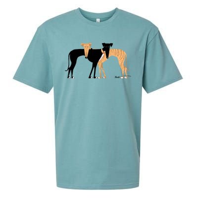 Head Rest Brindle Hound Sueded Cloud Jersey T-Shirt