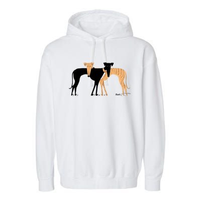 Head Rest Brindle Hound Garment-Dyed Fleece Hoodie