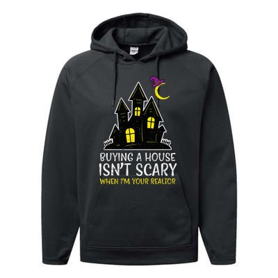 Halloween Realtor Buying House Isnt Scary Costume Performance Fleece Hoodie