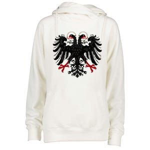 Holy Roman Banner Flag Double Headed Eagle Empire Womens Funnel Neck Pullover Hood