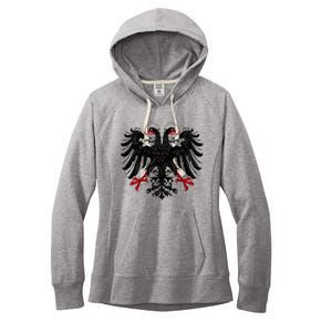 Holy Roman Banner Flag Double Headed Eagle Empire Women's Fleece Hoodie