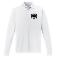 Holy Roman Banner Flag Double Headed Eagle Empire Performance Long Sleeve Polo