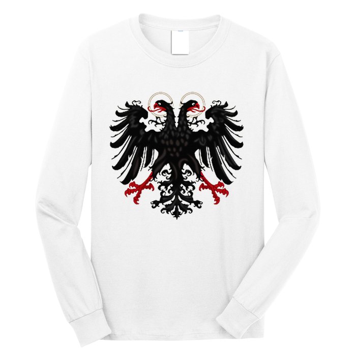 Holy Roman Banner Flag Double Headed Eagle Empire Long Sleeve Shirt