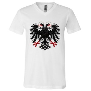 Holy Roman Banner Flag Double Headed Eagle Empire V-Neck T-Shirt