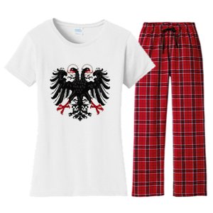 Holy Roman Banner Flag Double Headed Eagle Empire Women's Flannel Pajama Set