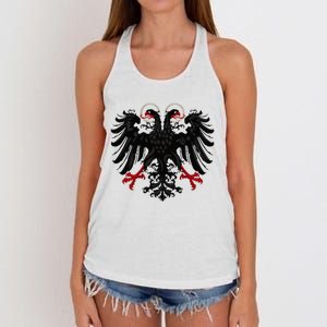 Holy Roman Banner Flag Double Headed Eagle Empire Women's Knotted Racerback Tank