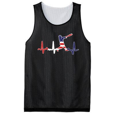 Home Run Baseball Flag Baseball Heartbeat Mesh Reversible Basketball Jersey Tank