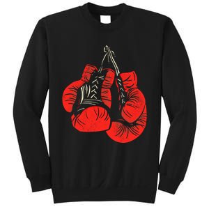 Hanging Red Boxing Gloves Graphic Gift Sweatshirt