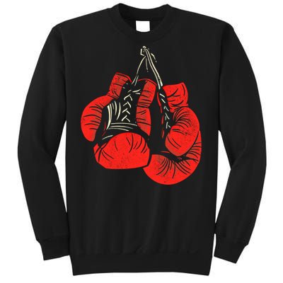 Hanging Red Boxing Gloves Graphic Gift Sweatshirt