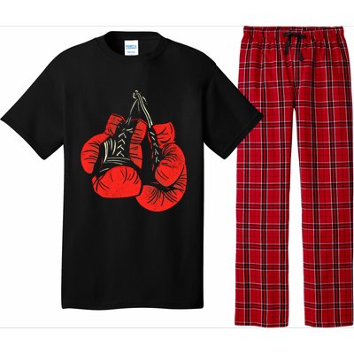 Hanging Red Boxing Gloves Graphic Gift Pajama Set