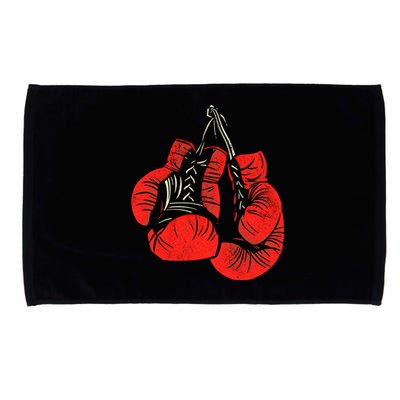 Hanging Red Boxing Gloves Graphic Gift Microfiber Hand Towel