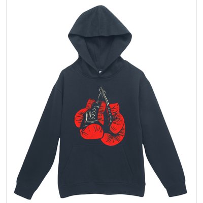 Hanging Red Boxing Gloves Graphic Gift Urban Pullover Hoodie