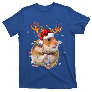 Hamster Reindeer Christmas Lights Funny Hamster Xmas Gift T-Shirt