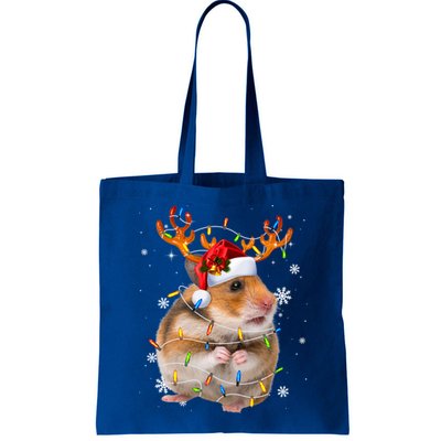Hamster Reindeer Christmas Lights Funny Hamster Xmas Gift Bag