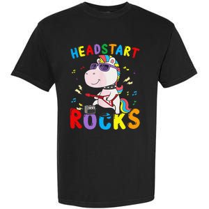 Headstart Rocks Cute Unicorn Back To School Garment-Dyed Heavyweight T-Shirt