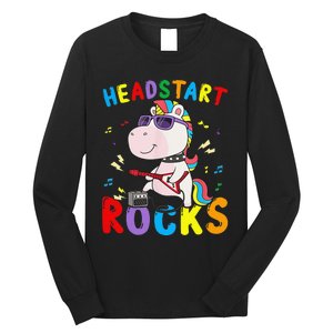 Headstart Rocks Cute Unicorn Back To School Long Sleeve Shirt