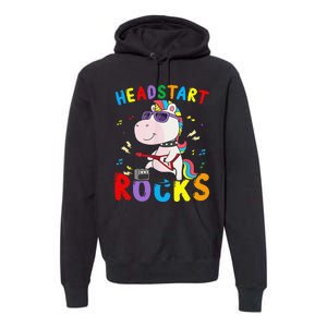 Headstart Rocks Cute Unicorn Back To School Premium Hoodie