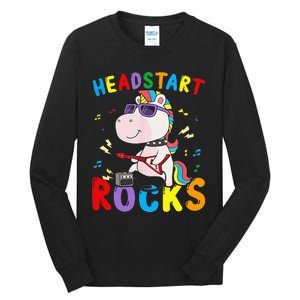 Headstart Rocks Cute Unicorn Back To School Tall Long Sleeve T-Shirt