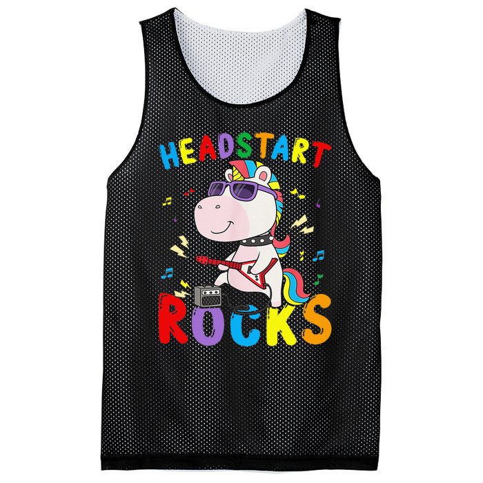 Headstart Rocks Cute Unicorn Back To School Mesh Reversible Basketball Jersey Tank