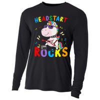 Headstart Rocks Cute Unicorn Back To School Cooling Performance Long Sleeve Crew